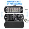 4PCS 12 Strobe LED Bernstein Warnleuchte Notfall Blinkende Seitenmarkierungslichtleisten Warnsignal