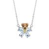 Bear Highend Velvet Necklace And Ring Set With Sparkling Gemstone Details Ladies For