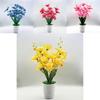Artificial Orchid Flower Decor With Plastic Craft For Home And Office Settings