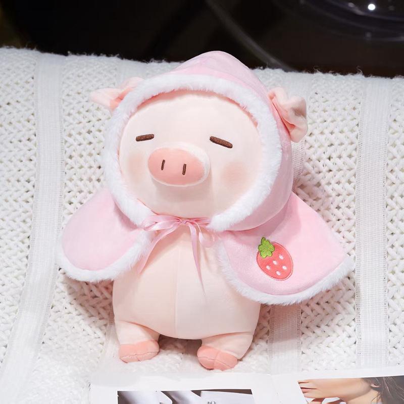 Cute Cape Pig Plush Toy Soft Stuffed Animal Doll For Kids Sleeping Companion And Girls Backpack Keychain Pendant
