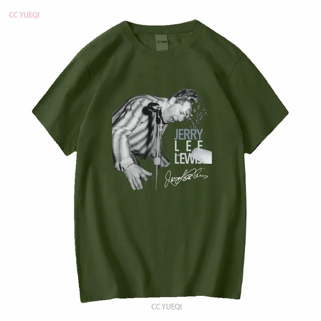 NEUES Jerry Lee Lewis Signature T-Shirt für Fans Schwarz Alle Größen QQ1288 Vintage Gewaschen Stilvoll Weich Leicht Vielseitig homme
