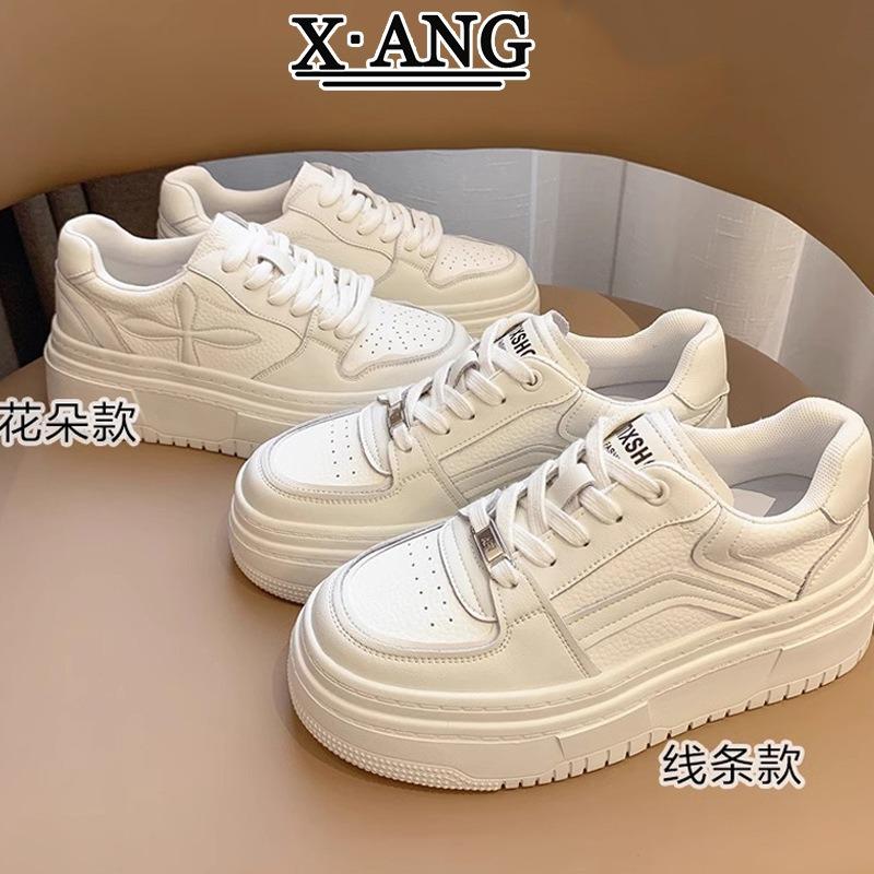 

Leather little white shoes women s shoes early spring new thick-soled heightening board shoes casual shoes women s sports shoes 40