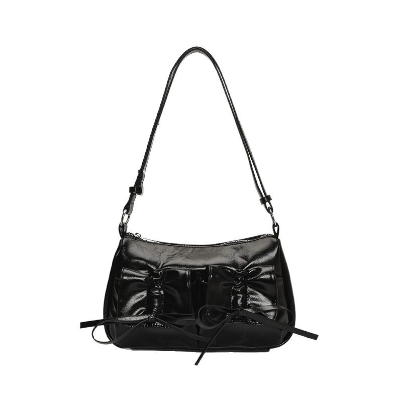 Fashion Bow Bag Women's New Versatile Solid Color Shoulder Bag Multi-pocket Messenger Bag