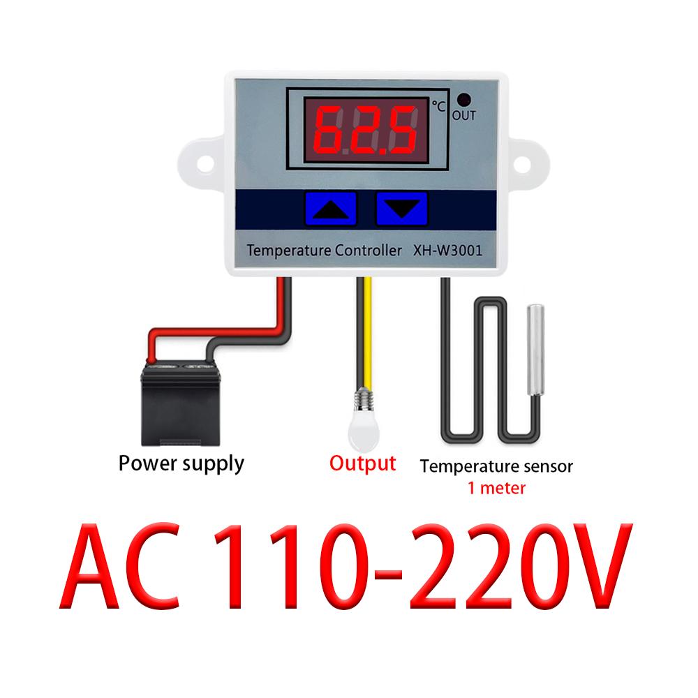 XH-W3001 Digital Control Temperature Microcomputer Thermostat Switch Thermometer New Thermoregulator 12/24/220V