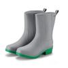 Mid-Tube Women's Rain Boots Outdoor Casual Waterproof Non-slip Outer Wear Water Shoes Work Shoes Thick And Warm For Four Seasons