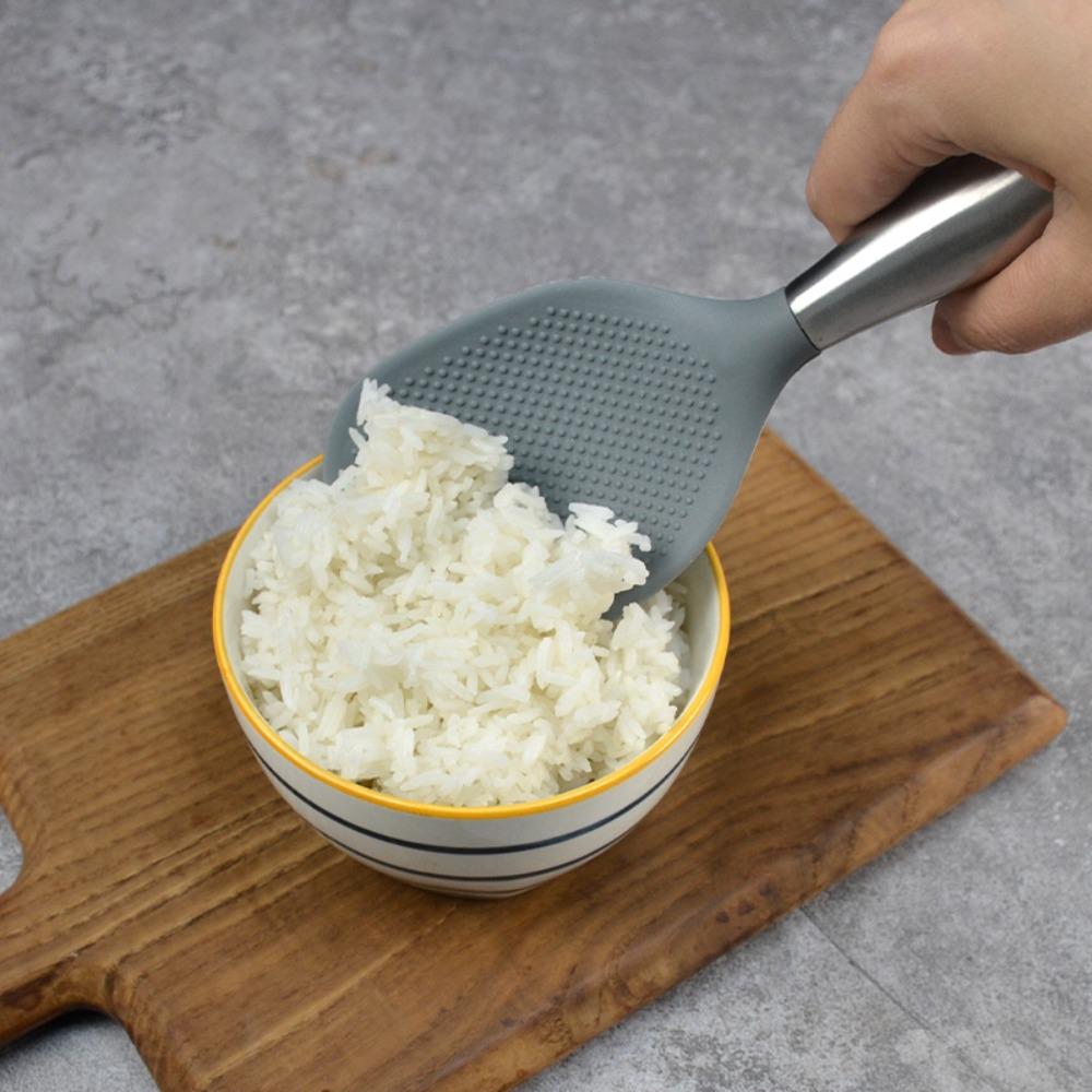 Non-stick Rice Scoop Stainless Steel Handle Rice Paddle Multipurpose Serving Spoons  Home