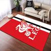 Red and White LFC Logo Design Patterned Carpet, Suitable As a Non Slip Play Mat for the Living Room and Bedroom Sofa