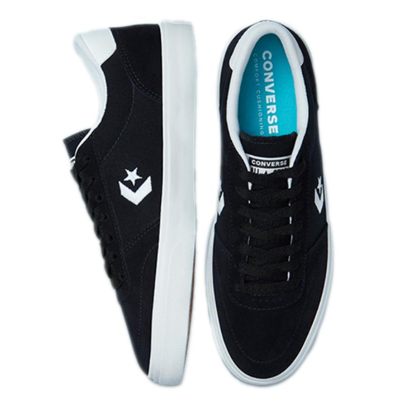 Converse Boulevard Ox Fashion Vintage Anti-Slip Shock Absorption Low-Top Board Shoes Unisex Black