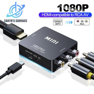 1080P HDMI-compatible To RCA AV Adapter RCA AV To HDMI-compatible CVSB LR Video Composite AV Scaler Converter for PC TV Xbox PS3