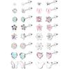 MAX + STONE Plated Sterling Silver Cubic Zirconia Stud Earrings (Round & Princess)