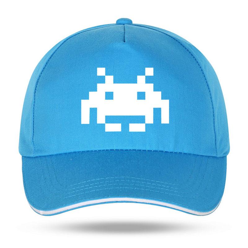 New Summer Fashion SPACE INVADERS Funny Print Baseball Caps for Unisex Women Hip Hop Cotton Trucker Cap Bone Dad Hats