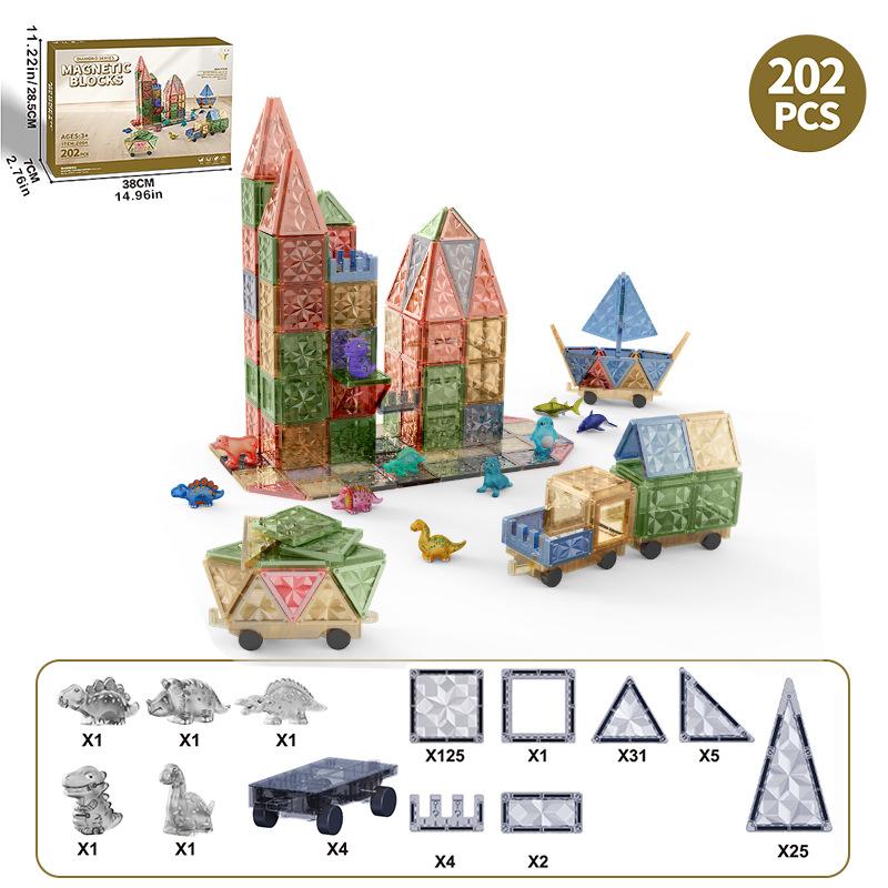 Magnetic Sheet 100 Pieces, Natural Color Educational Toy Three-Dimensional Color Window Drill Surface Magnetic Sheet 3Rd Birthday Gift