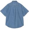 Carhartt WIP Loose Fit Logo Embroidered Button-Down Denim Shirt Men shirts I034575-01-06