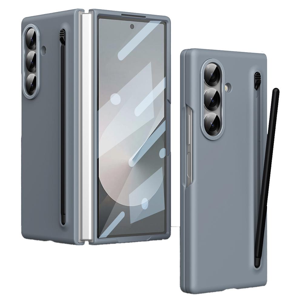 For Samsung Galaxy Z Fold7 5G Case Hard PC Phone Cover with Tempered Glass Film and Stylus