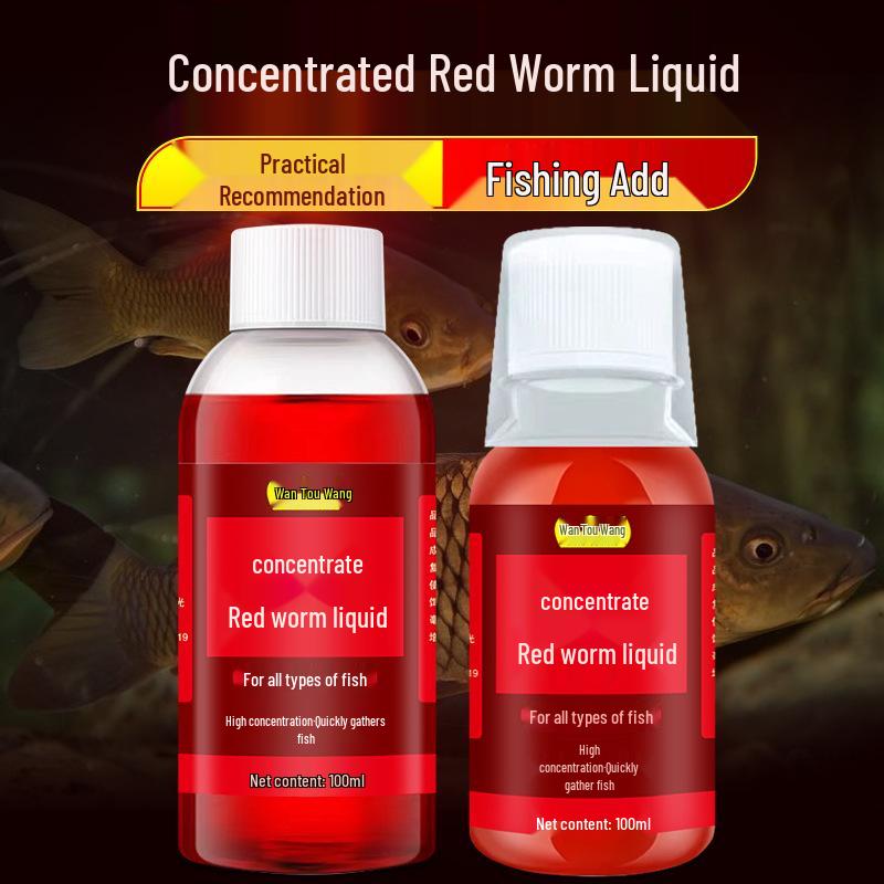 Concentrated Red Midge Fish Attractant Drops for Carp and Bighead – Strong Fishy Scent Bait Enhancer
