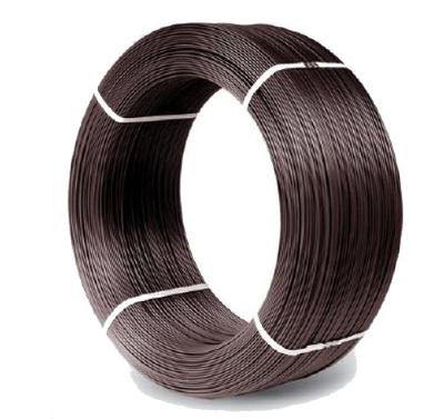PVC-beschichteter verzinkter Draht 3,0*3,8 mm Braun - 5 kg - Dru 3,6 Pw B