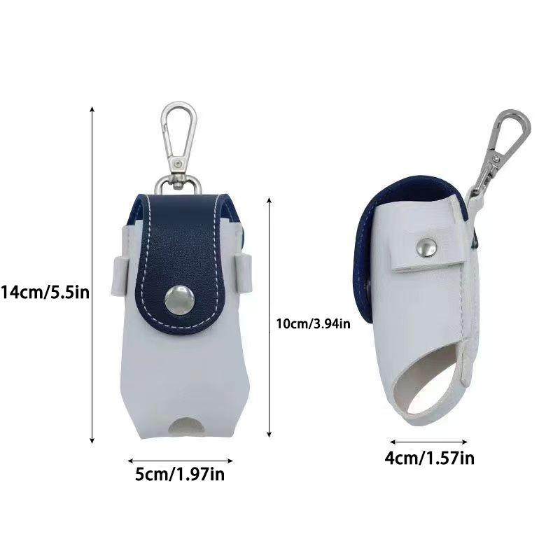 Portable Golf Bag Waterproof Leather Ball Bag Golf Small Fanny Bag Buckle Accessory Bag Lightweight