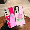 Cute Barbapapa Cartoon Phone Case For Samsung Galaxy S25 S24 S23 S22 S21 S20 Note20 Ultra Plus Fe Colored Silver Cover