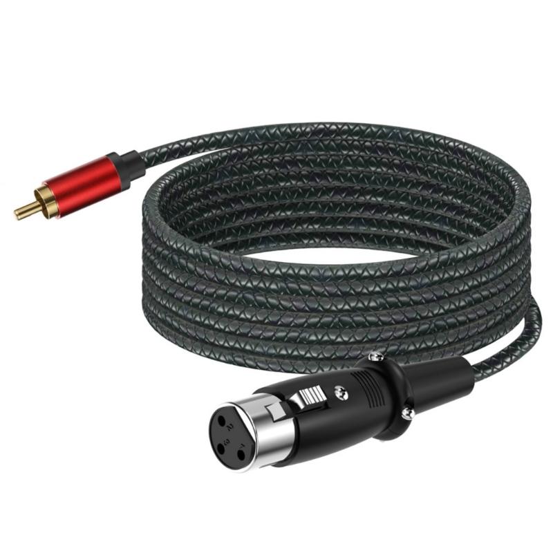 Flexible Sound Interconnects Cable XLRs 3Pin To RCAs Plugs With Reinforced Metal Shell And OxygenFree Coppers Conductors For Enhances Durability
