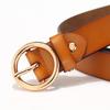 Belt Women'S Leather Simple Casual Round Buckle Pin Buckle Women'S Belt Stall