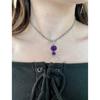 Handmade Colorful Rough Stone Necklaces Crystal Spiders Pendant Neckchains Adjustable Length Chain Jewelry Accessories