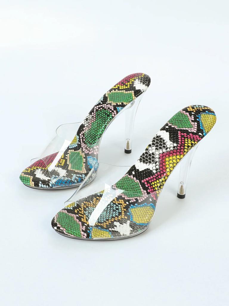 Fashion 2025 New 35-43 Sexy Super High Heels 11CM High Nightclub Transparent Sandals Sex Shoes Large Size Shoes