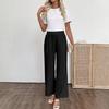 Women's Comfortable  Color Loose Wide Leg High Waist Casual Pants