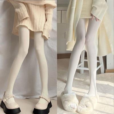 Pure Desire White Stockings Schoolgirl Lolita Socks Girl Milk White Soft Sister Pantyhose Anti-hook Ins Summer
