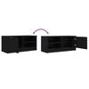 Vidaxl Szafka Pod Tv, Czarna, 80X35X36,5 Cm, Materiał Drewnopochodny