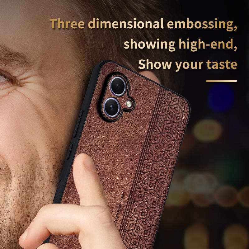 AZNS For Samsung Galaxy A05 4G Case PU Leather Coated TPU Phone Cover