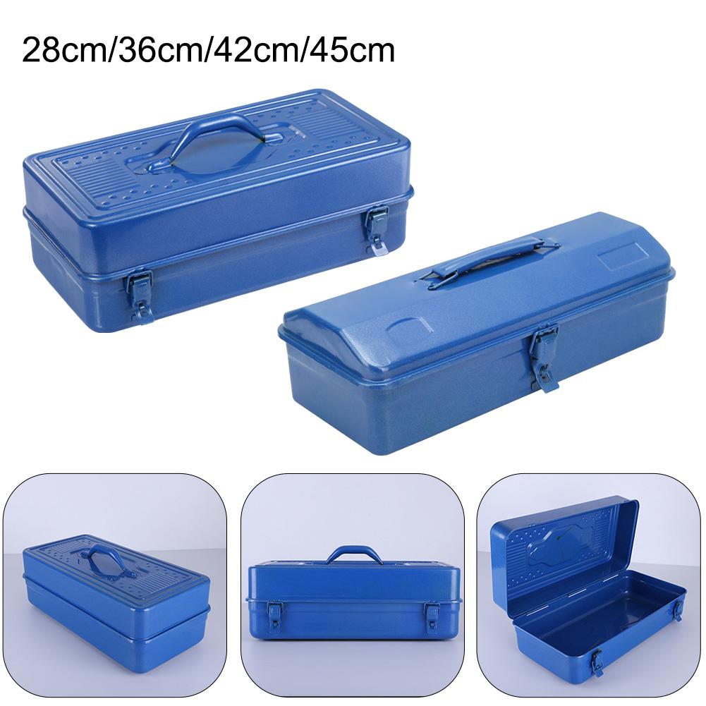 Portable Steel Toolbox with Comfortable Handle for Tools and Accessories