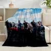 1PC Fast And car Family Flannel Blanket Gift, Suitable for Both Men And Women, Soft Ideal for Beds And Sofa, Birthday Or Christmas Gift