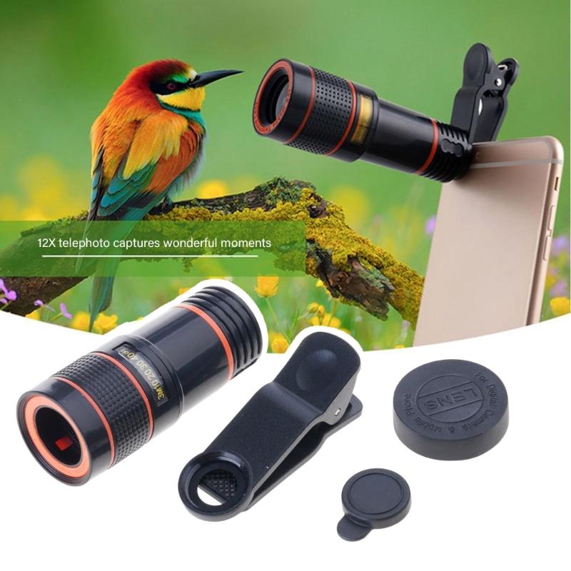 Phone Telephoto Lens with Adjustable Mount Professional Camera Accessory for Outdoor Photography Travel Observation