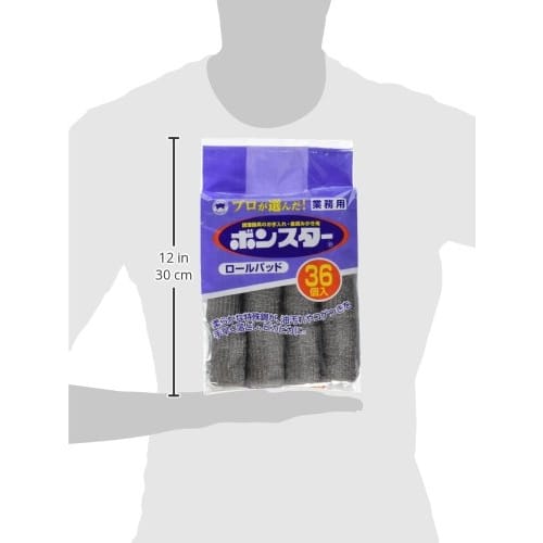 Bonstar Metal Scourer Roll Pads, 36-Pack, Soft Special Steel, Quickly Removes Oil and Burnt-On Stains, B-061