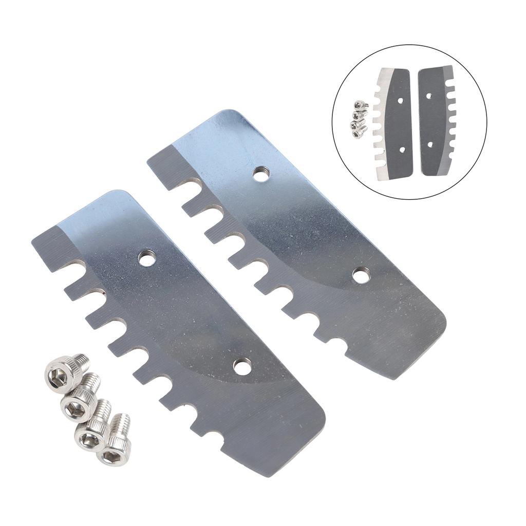 Stainless Steel Auger Blades for Power Ice Auger 8 Inch Replacement Set of 2