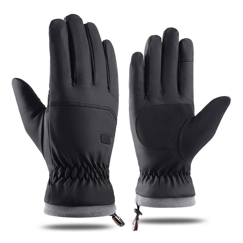 Winter Ski Gloves Cold-proof Thickened Fluff Motorcycle Gloves Anti Slip Touchscreen Outdoor Sports Thermal Snowboard Gloves