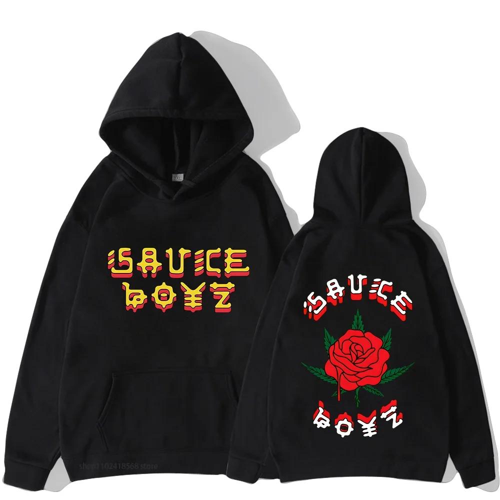 Eladio Carrion Sauce Boyz Hoodies Monarca Harajuku Anime Lässig Kawaii Manga Sweatshirts Cartoon Kleidung Damen Streetwear