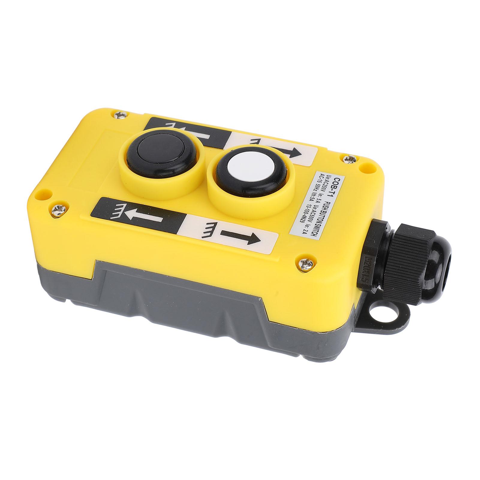 

Electric Hoist Crane Pushbutton Switch Rainproof for Industrial Up Down Driving AC250V 5A 500V 2A COB‑T1