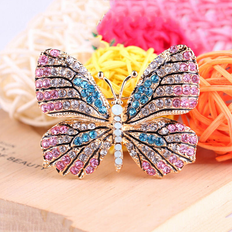 Butterfly Brooch Pin Gold Women Dress Wedding Bridal Brooch Pin