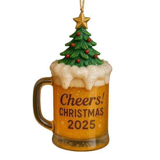 1/4Pcs Christmas Drink Ornament Christmas Tree Santa Claus Snowman Decor Hanging