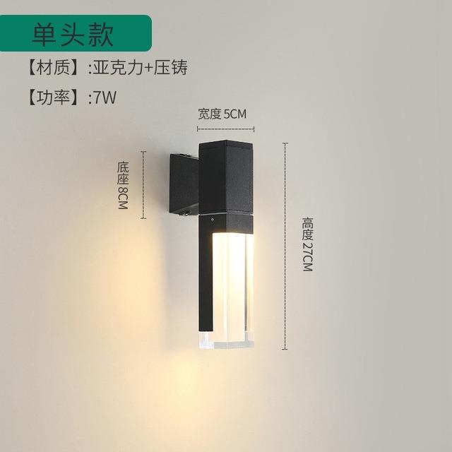 

Алюминиевые светодиодные датчики для уличных настенных светильников, водонепроницаемые акриловые настенные светильники для лестниц, коридоров, дворов, балконов, настенные светильники