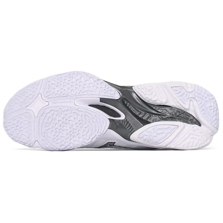 Men's Sneakers Mizuno Wave Lightning Volleyball Shoes Unisex Low-top White/Gray