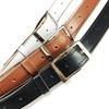 Strap für E-Gitarre aus strapazierfähigem Leder und Metallschnalle, mit Schulterpolster, verstellbar, Vintage-Gitarrengurt, Schwarz -