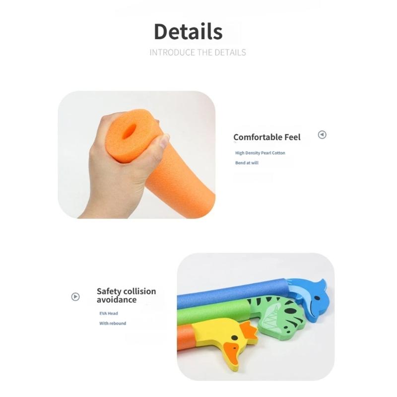 Floating Animal Pool Noodles Floating Exercise Device Water Sports Floating Toy for River Beach Lake Outdoor Water Game