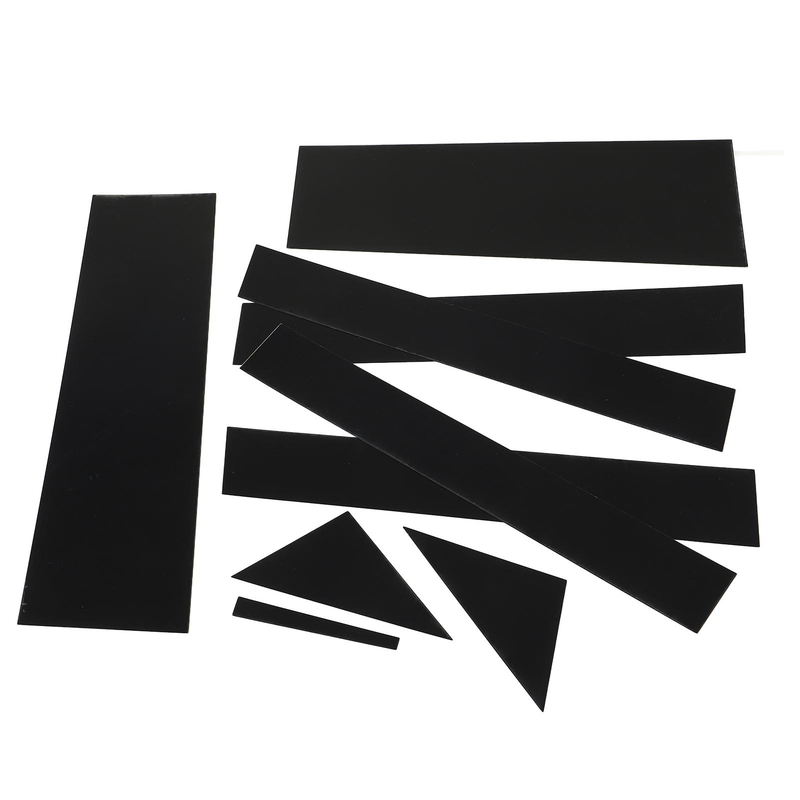 

10PCS Car Window Pillar Sticker Glossy Black Scratch Resistant Replacement For Dodge Town 2008‑2016