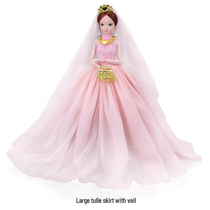 Multicolored Mini Mesh Skirt for 29cm Dolls - Babi Wedding Dress, Short Dress-Up Skirt for Toy Girls