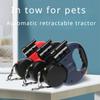 Guia retrátil automática de duas pontas para animais de estimação Guia de cachorro com lanterna uma para duas fácil de passear com seu cachorro
