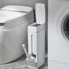 Bathroom Crevice Trash Can Space Saving Press Trash Can With Toilet Brush Narrow Garbage Can Litter Bin Garbage Container