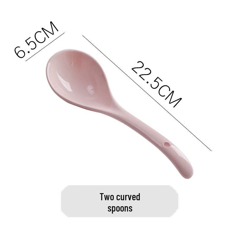 

Pink Glazed Ceramic Soup Ladle