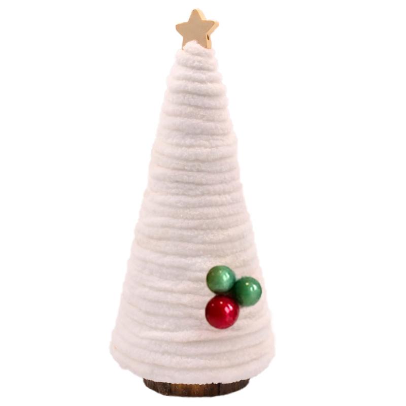 1Pc Mini Christmas Tree Tray Christmas Gift Desktop Christmas Tree Decoration Woolen Christmas Tree